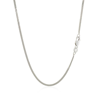 1.5mm 10k White Gold Gourmette Chain