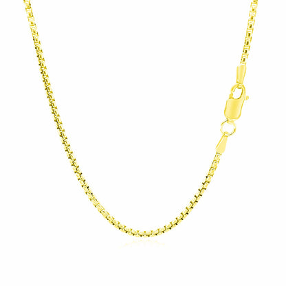 1.7mm 14k Yellow Gold Round Box Chain