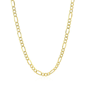 3.5mm 14k Yellow Gold Lite Figaro Chain