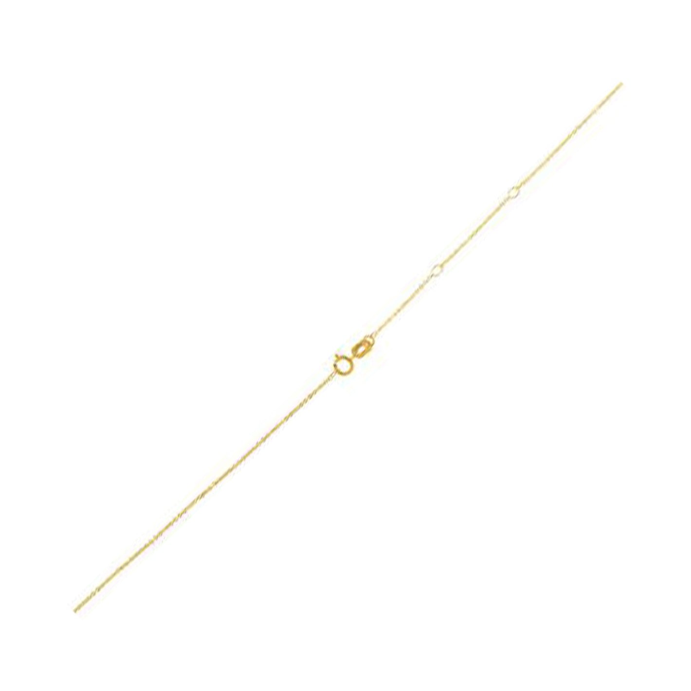 1.0mm 14k Yellow Gold Adjustable Cable Chain