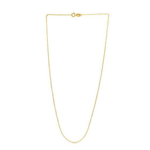 1.0mm 14k Yellow Gold Adjustable Cable Chain