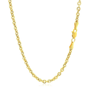 3.0mm 14k Yellow Gold Forsantina Lite Cable Link Chain