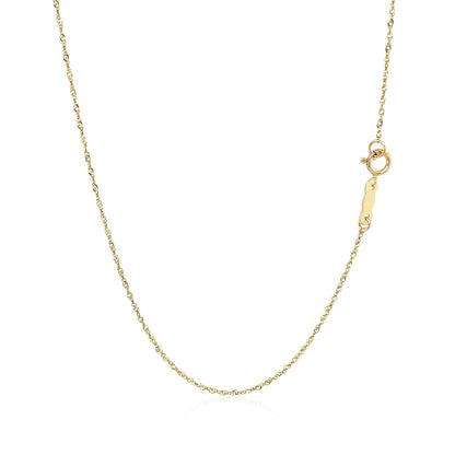 0.8mm 10k Yellow Gold Singapore Chain