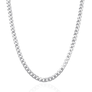 4.4mm 14k White Gold Solid Miami Cuban Chain