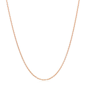 0.97mm 14k Rose Gold Oval Cable Link Chain