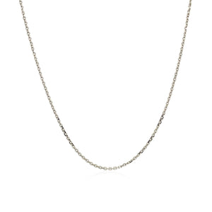 0.9mm 10k White Gold Adjustable Cable Chain