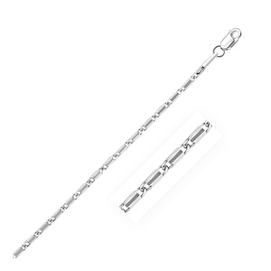 1.0mm 14k White Gold Lumina Pendant Chain