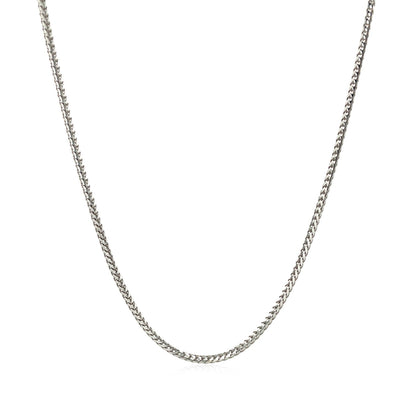 1.2mm 14k White Gold Franco Chain