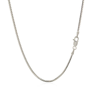 1.2mm 14k White Gold Franco Chain