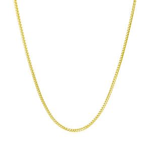 1.2mm 14k Yellow Gold Franco Chain