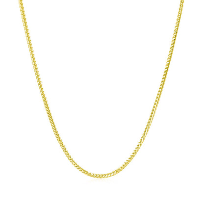 1.2mm 14k Yellow Gold Franco Chain