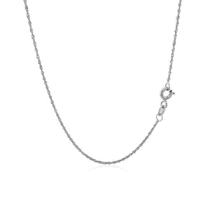 1.0mm 14k White Gold Singapore Chain