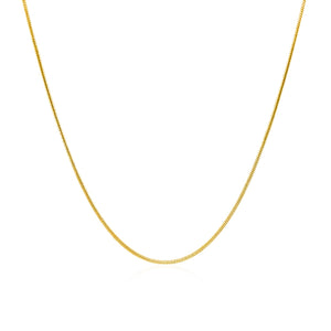 0.9mm 14k Yellow Gold Round Snake Chain