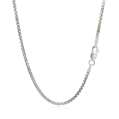 1.8mm Sterling Silver Rhodium Plated Box Chain