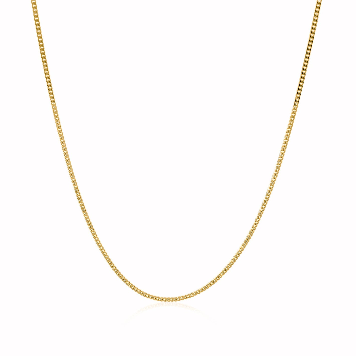 1.0mm 14k Yellow Gold Gourette Chain