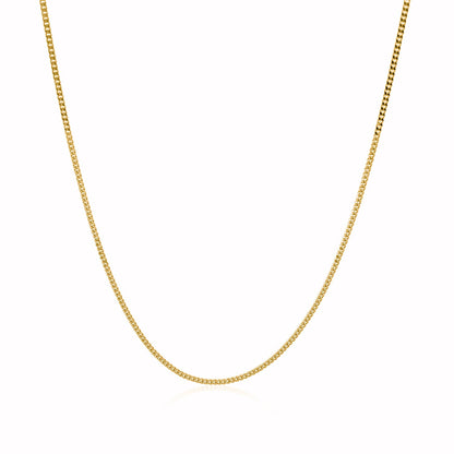 1.0mm 14k Yellow Gold Gourette Chain