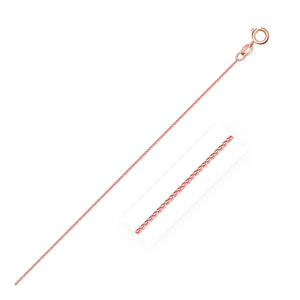 0.6mm 14k Rose Gold Double Extendable Cable Chain