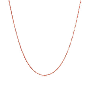 0.6mm 14k Rose Gold Double Extendable Cable Chain