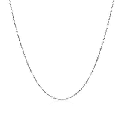 0.5mm 14k White Gold Cable Link Chain