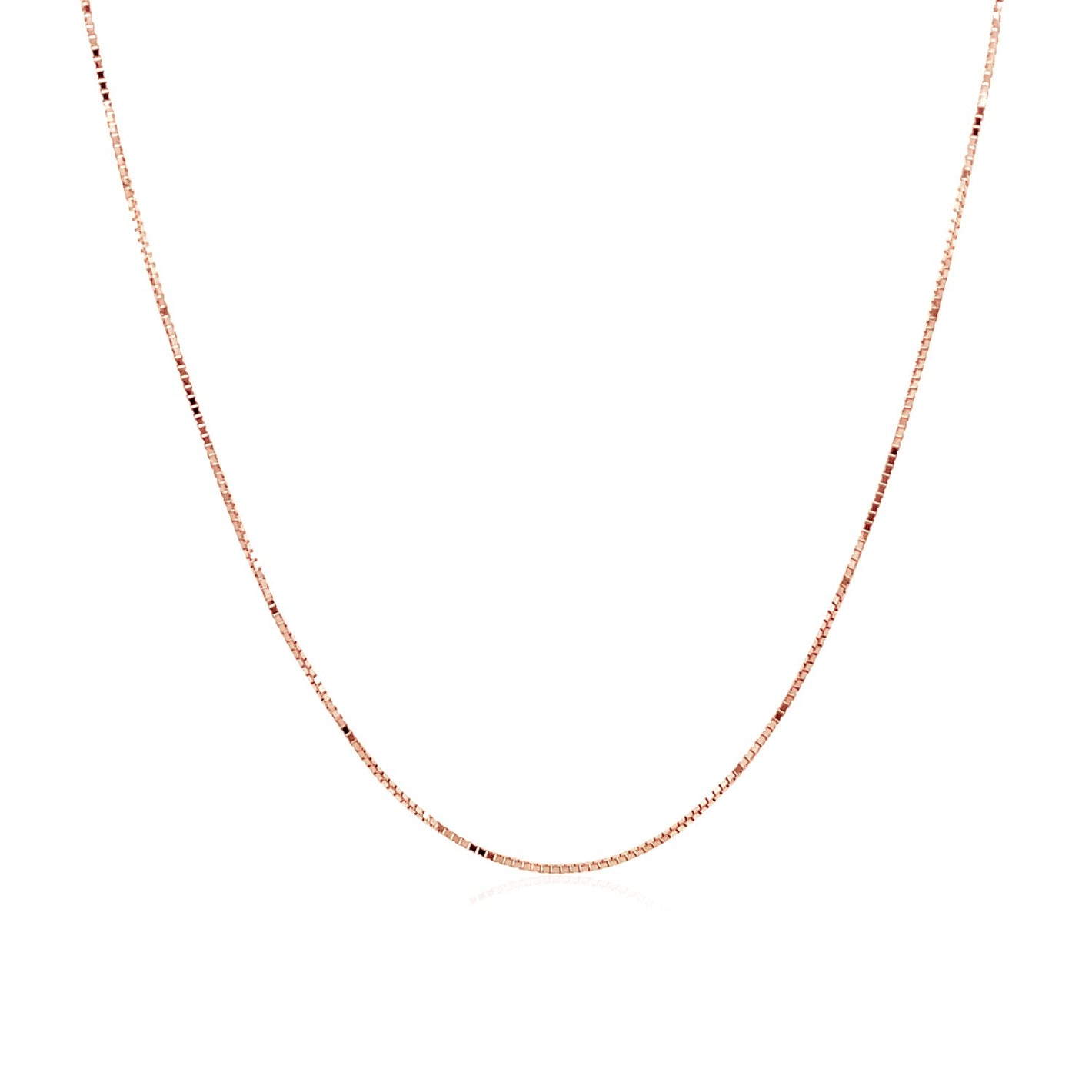 0.6mm 14k Rose Gold Classic Box Chain