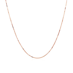 0.6mm 14k Rose Gold Classic Box Chain