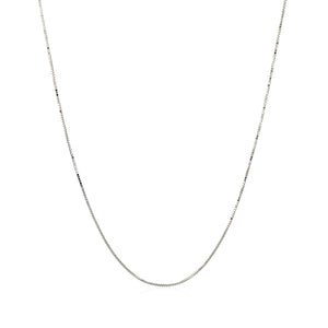 0.45mm 14k White Gold Classic Box Chain