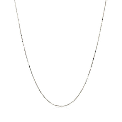 0.45mm 14k White Gold Classic Box Chain