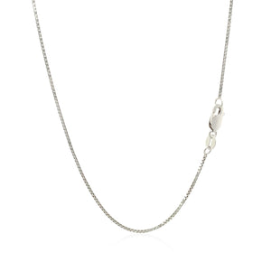 0.8mm 10k White Gold Classic Box Chain