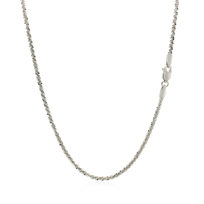 1.5mm 14k White Gold Sparkle Chain