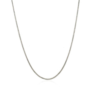 0.9mm 18k White Gold Classic Box Chain