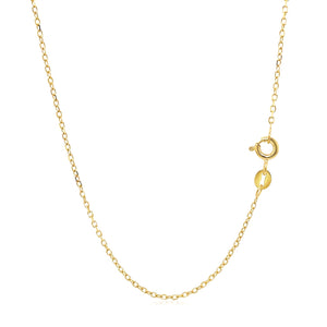 1.3mm 14k Yellow Gold Faceted Cable Link Chain