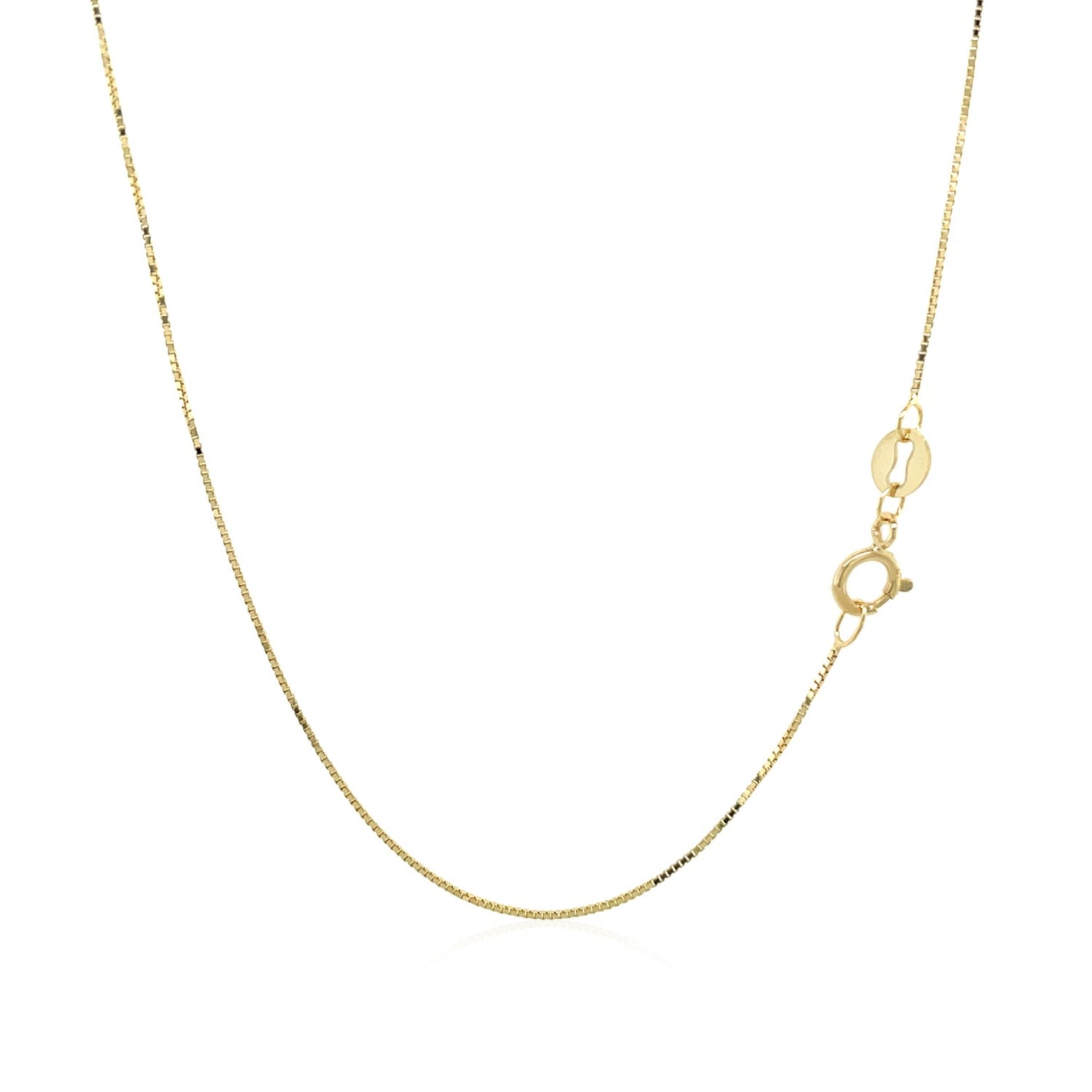 0.6mm 14k Yellow Gold Classic Box Chain