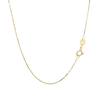 0.6mm 14k Yellow Gold Classic Box Chain