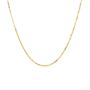 0.9mm 10k Yellow Gold Adjustable Cable Chain