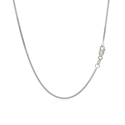 1.0mm 14k White Gold Gourmette Chain