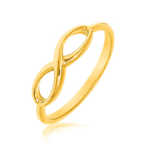 14k Yellow Gold Infinity in High Polish Ring