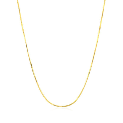 0.8mm 14k Yellow Gold Octagonal Shiny Snake Chain