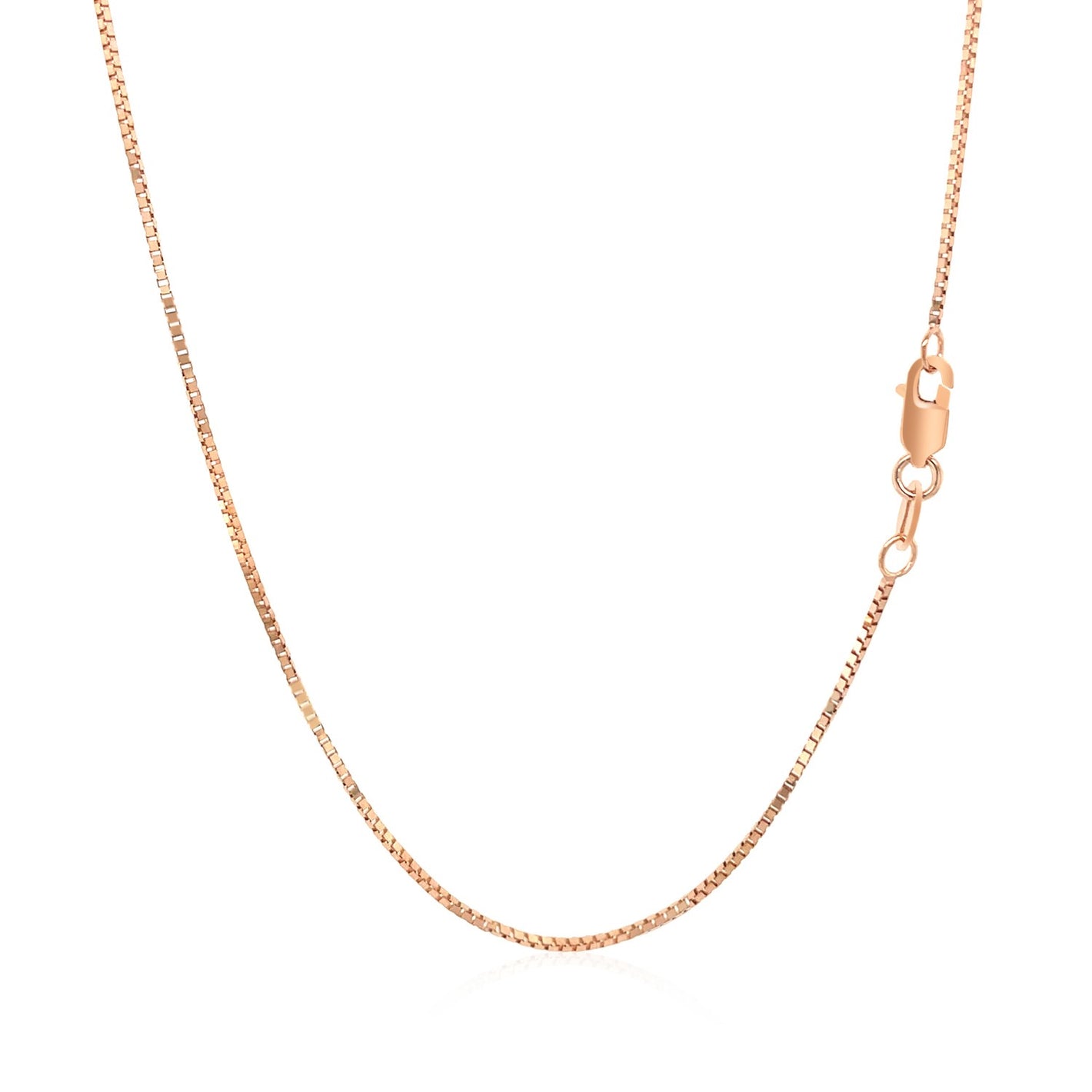 0.8mm 14k Rose Gold Classic Box Chain