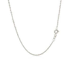 1.0mm 10k White Gold Singapore Chain