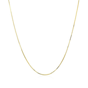 0.6mm 10k Yellow Gold Classic Box Chain