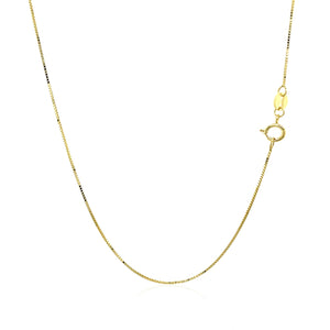 0.6mm 10k Yellow Gold Classic Box Chain