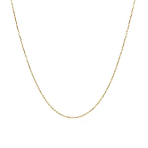 0.5mm 14k Yellow Gold Cable Link Chain