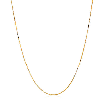 0.45mm 14k Yellow Gold Classic Box Chain