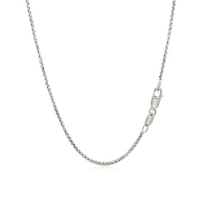 1.35mm 14k White Gold Round Box Chain