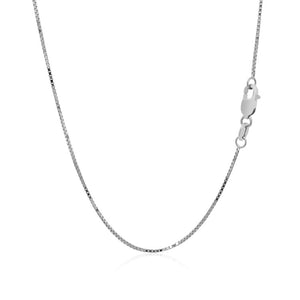 0.8mm 18k White Gold Box Chain