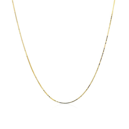 0.45mm 10k Yellow Gold Classic Box Chain