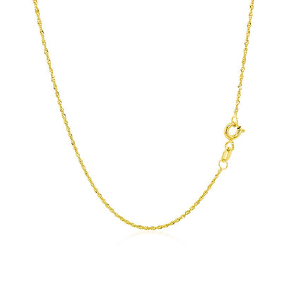 1.0mm 14k Yellow Gold Singapore Chain