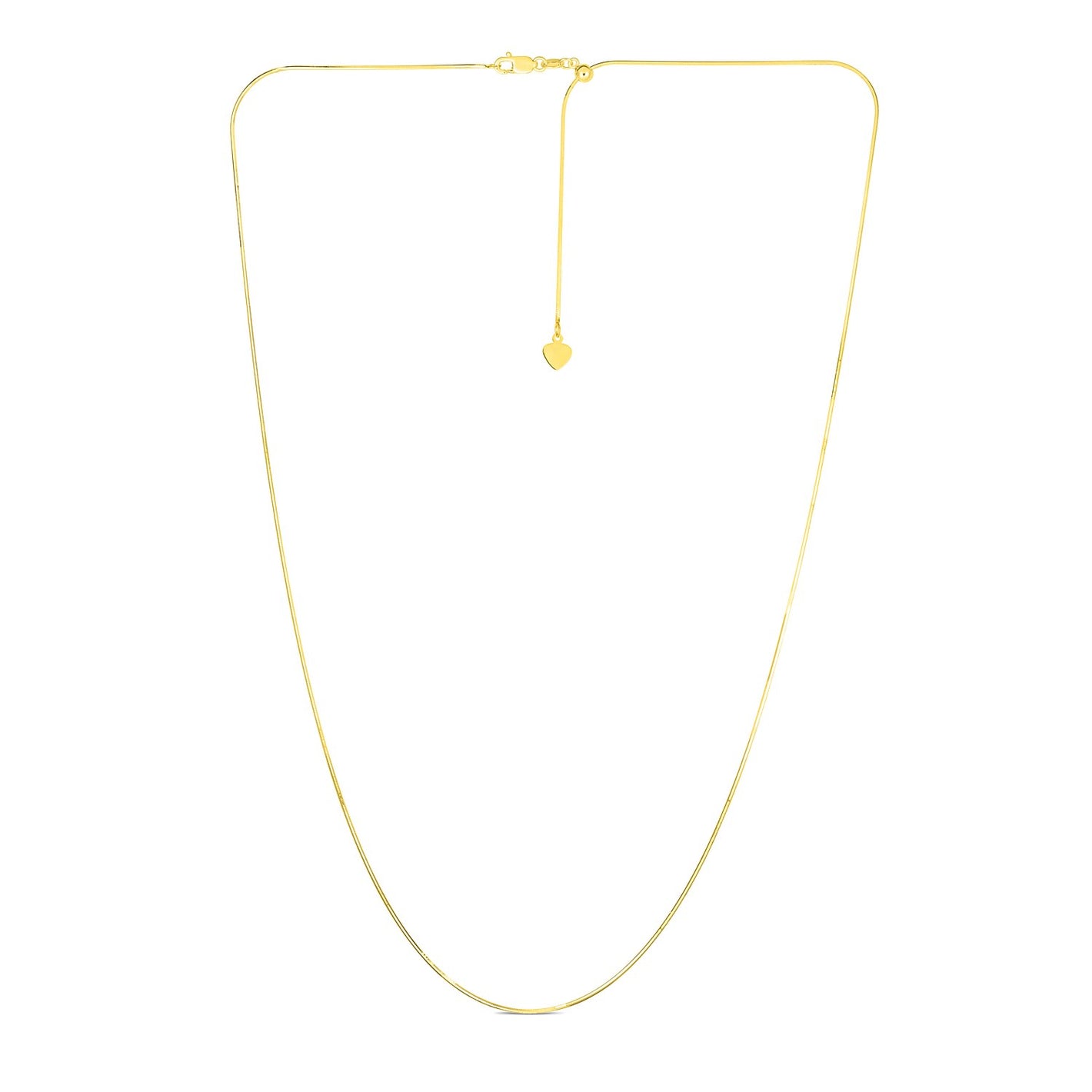 0.85mm 14k Yellow Gold Adjustable Snake Chain