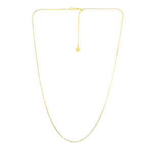 0.85mm 14k Yellow Gold Adjustable Snake Chain