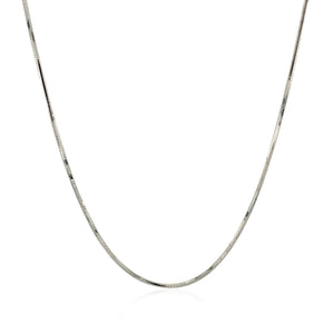 0.85mm 14k White Gold Adjustable Snake Chain